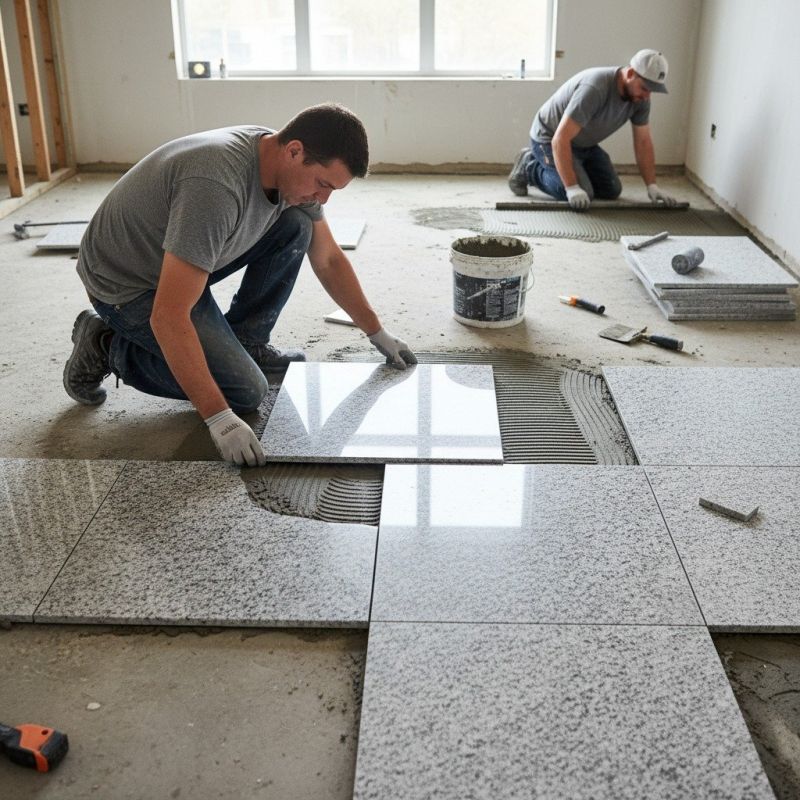 Granite Tiles Installation detail